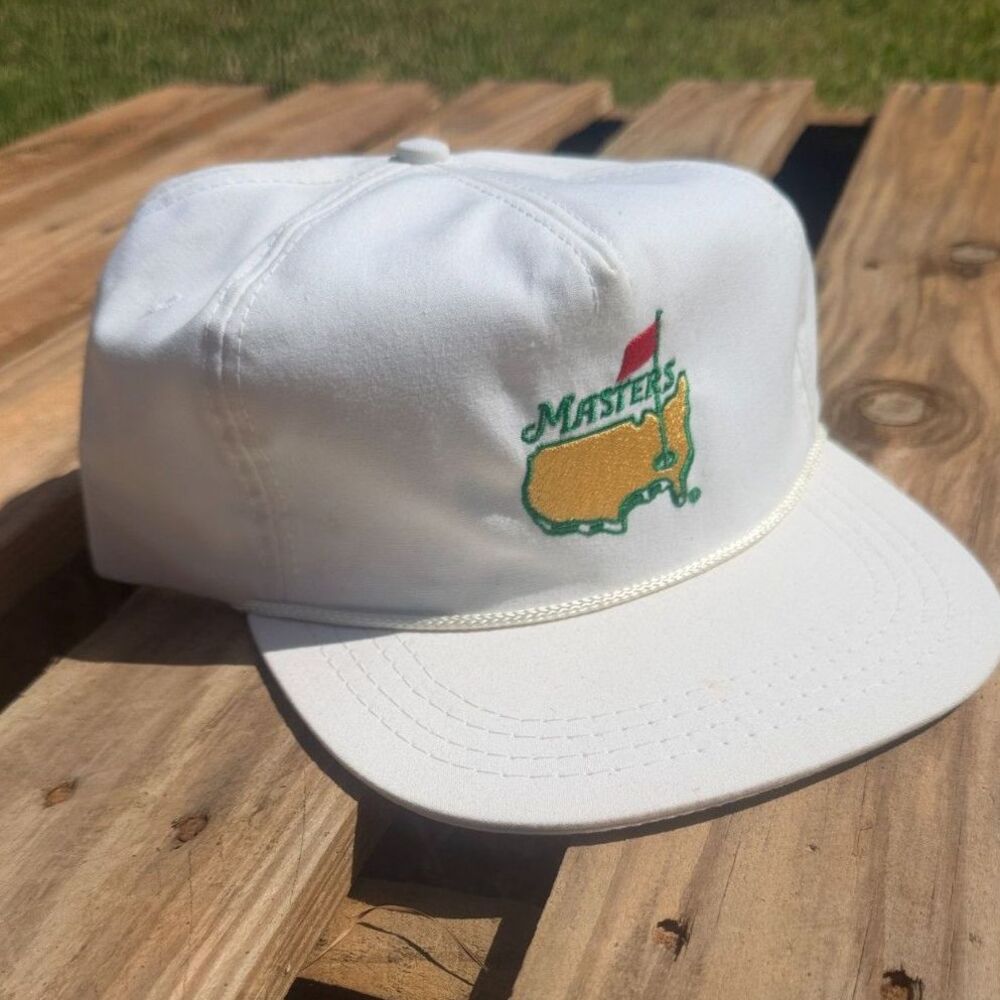 NBW Masters Golf White Derby Cap Rope Snapback Augusta National Logo